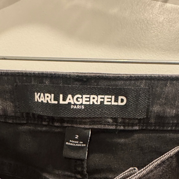 Karl Lagerfeld Charcoal Skinny Jeans Women’s Size 2 NWT Designer - Picture 4 of 6